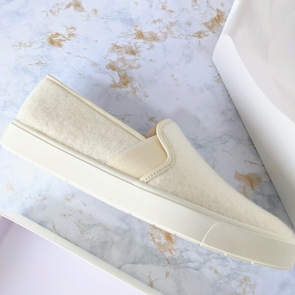 NWT Vince Blair Wool Slip Ons Off white 8 - Picture 8 of 10